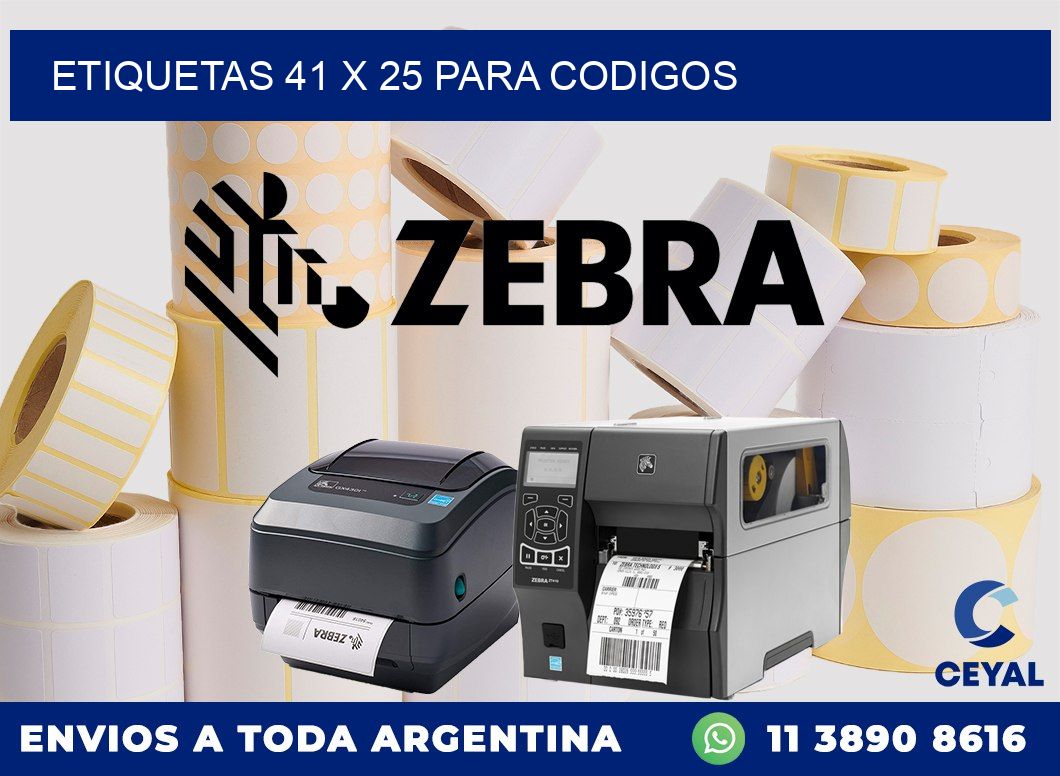 ETIQUETAS 41 x 25 PARA CODIGOS