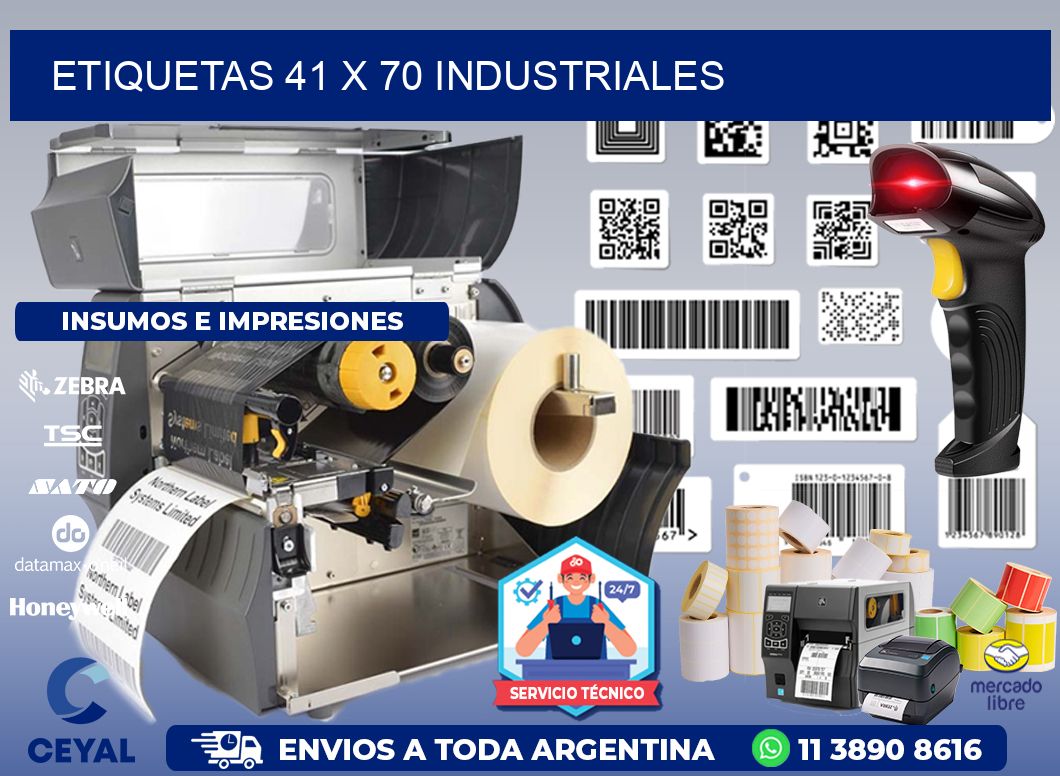 ETIQUETAS 41 x 70 INDUSTRIALES