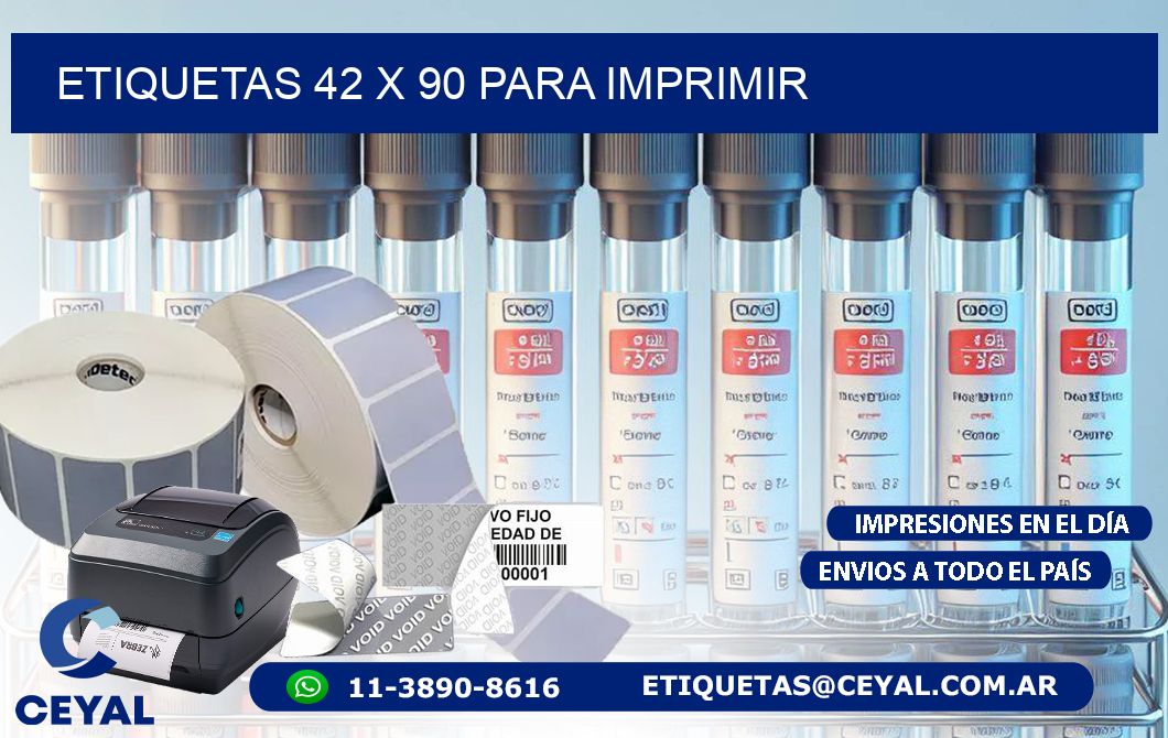 ETIQUETAS 42 x 90 PARA IMPRIMIR