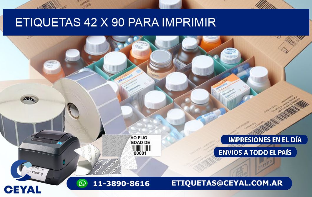 ETIQUETAS 42 x 90 PARA IMPRIMIR
