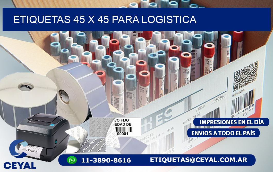 ETIQUETAS 45 x 45 PARA LOGISTICA
