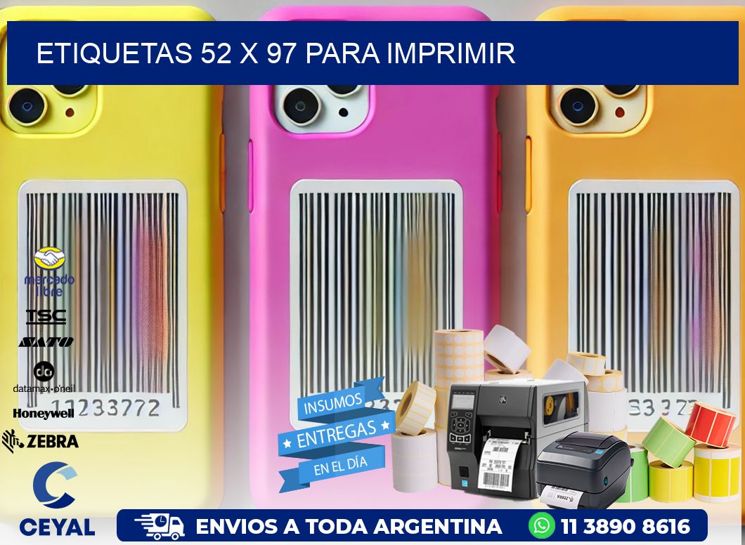 ETIQUETAS 52 x 97 PARA IMPRIMIR