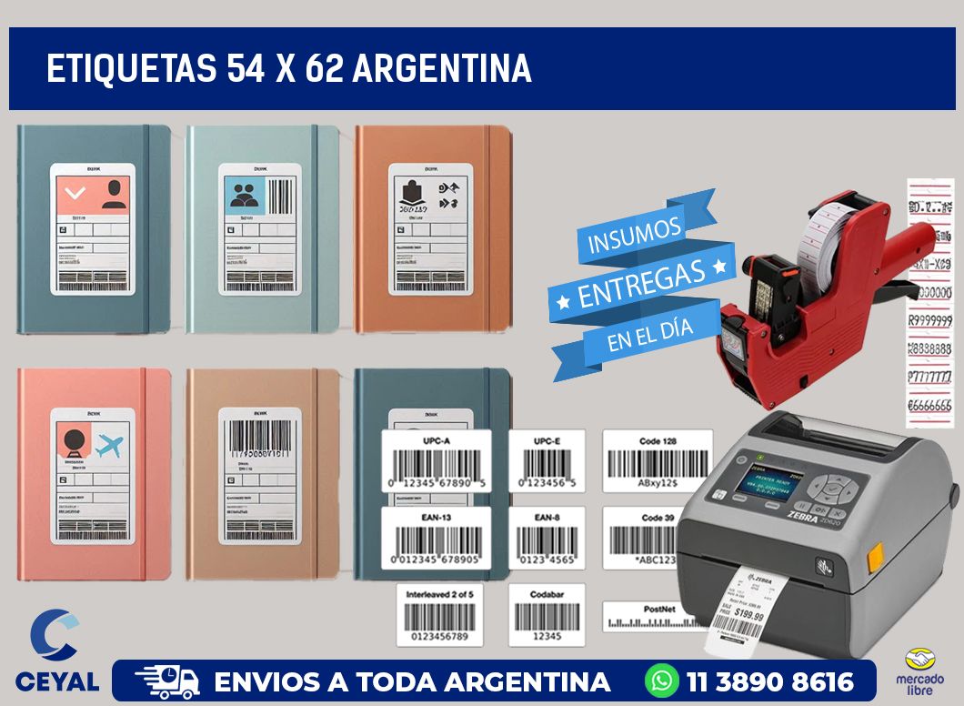 ETIQUETAS 54 x 62 ARGENTINA
