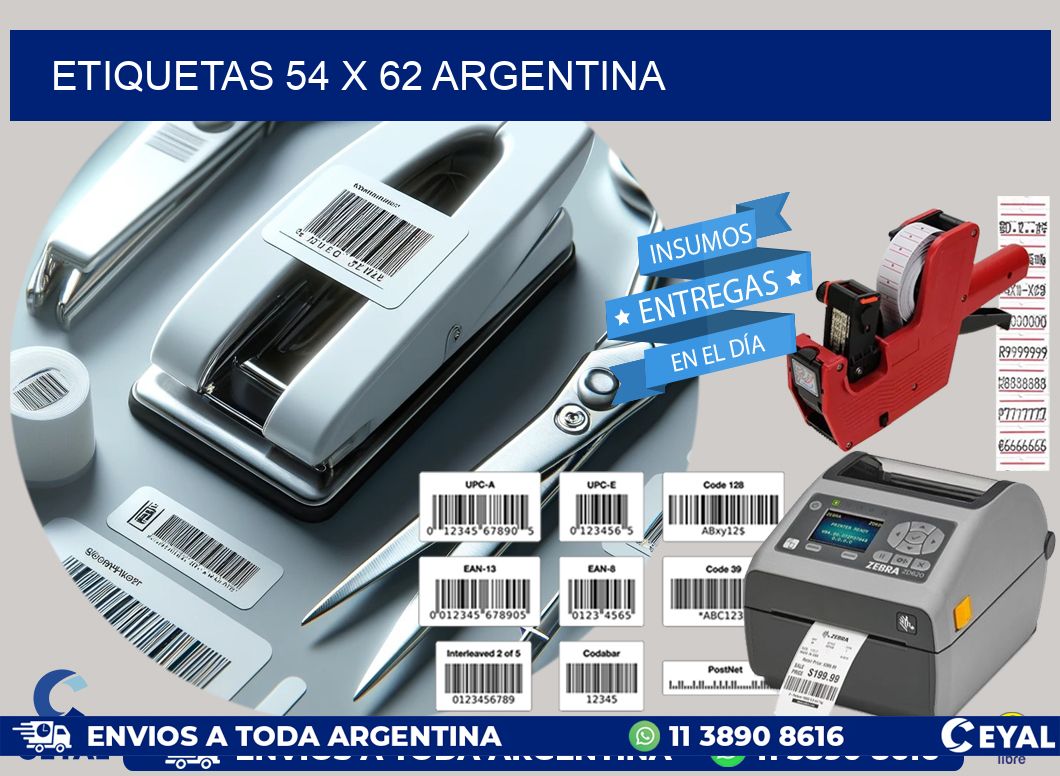 ETIQUETAS 54 x 62 ARGENTINA