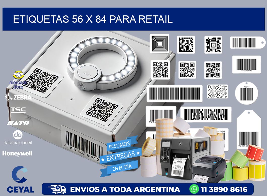 ETIQUETAS 56 x 84 PARA RETAIL