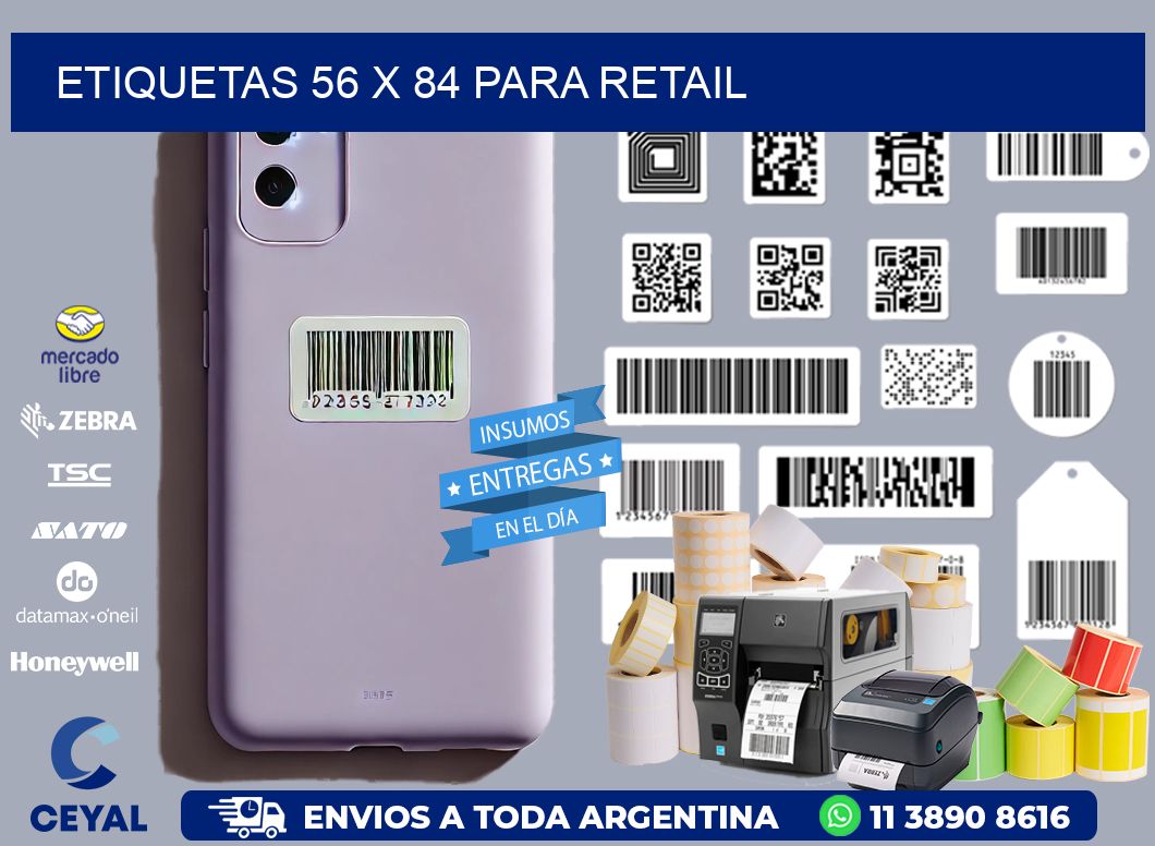 ETIQUETAS 56 x 84 PARA RETAIL