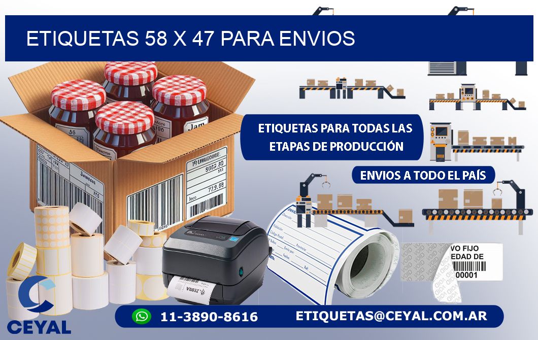 ETIQUETAS 58 x 47 PARA ENVIOS