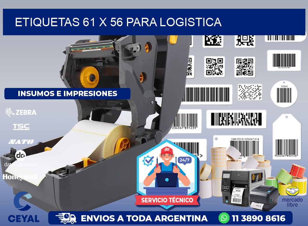 ETIQUETAS 61 x 56 PARA LOGISTICA