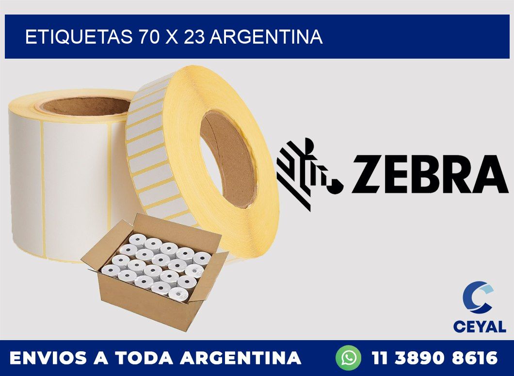 ETIQUETAS 70 x 23 ARGENTINA