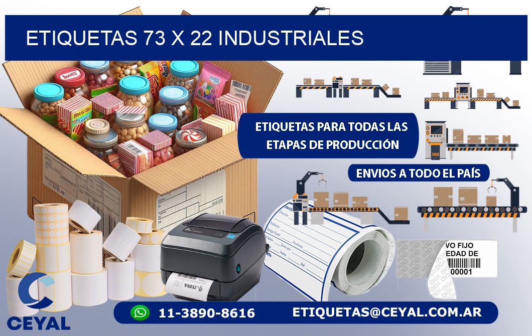 ETIQUETAS 73 x 22 INDUSTRIALES