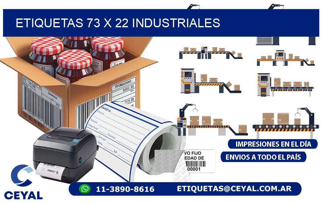 ETIQUETAS 73 x 22 INDUSTRIALES