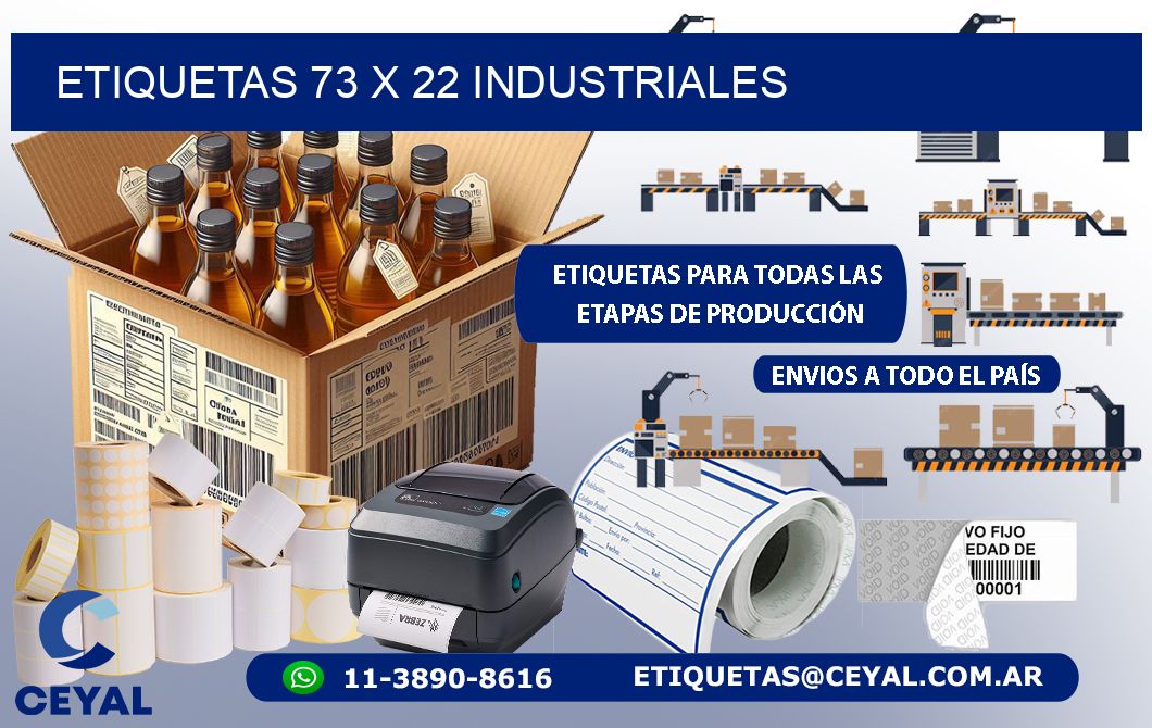 ETIQUETAS 73 x 22 INDUSTRIALES