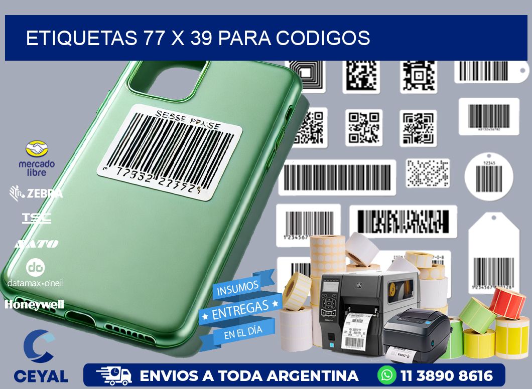 ETIQUETAS 77 x 39 PARA CODIGOS