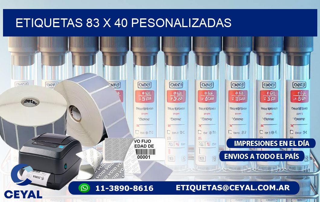 ETIQUETAS 83 x 40 PESONALIZADAS