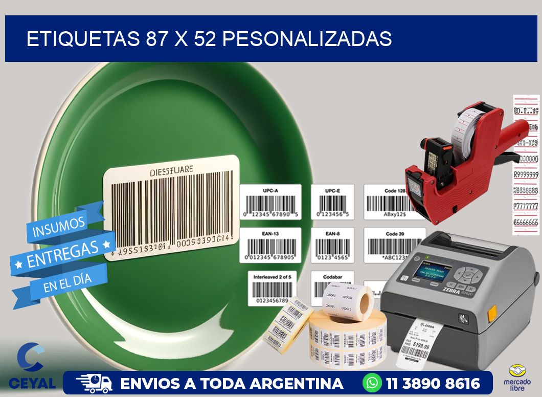 ETIQUETAS 87 x 52 PESONALIZADAS