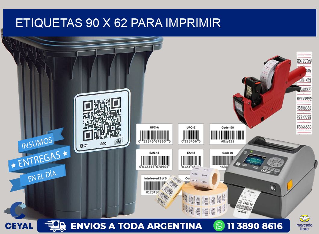ETIQUETAS 90 x 62 PARA IMPRIMIR