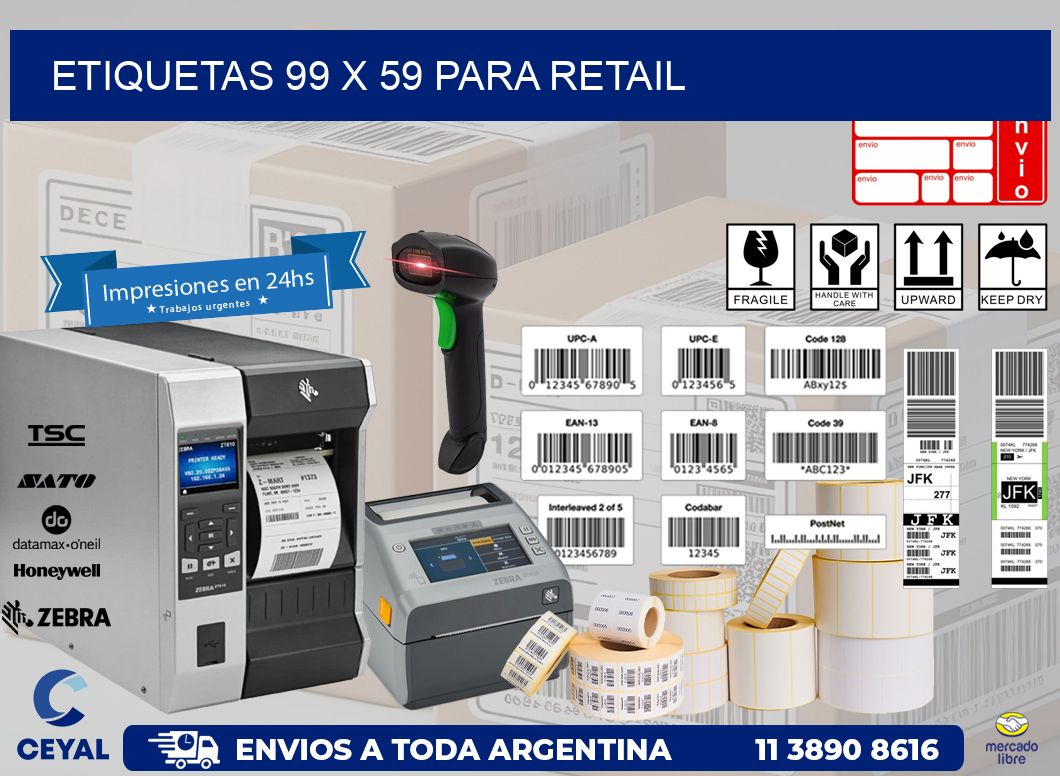 ETIQUETAS 99 x 59 PARA RETAIL