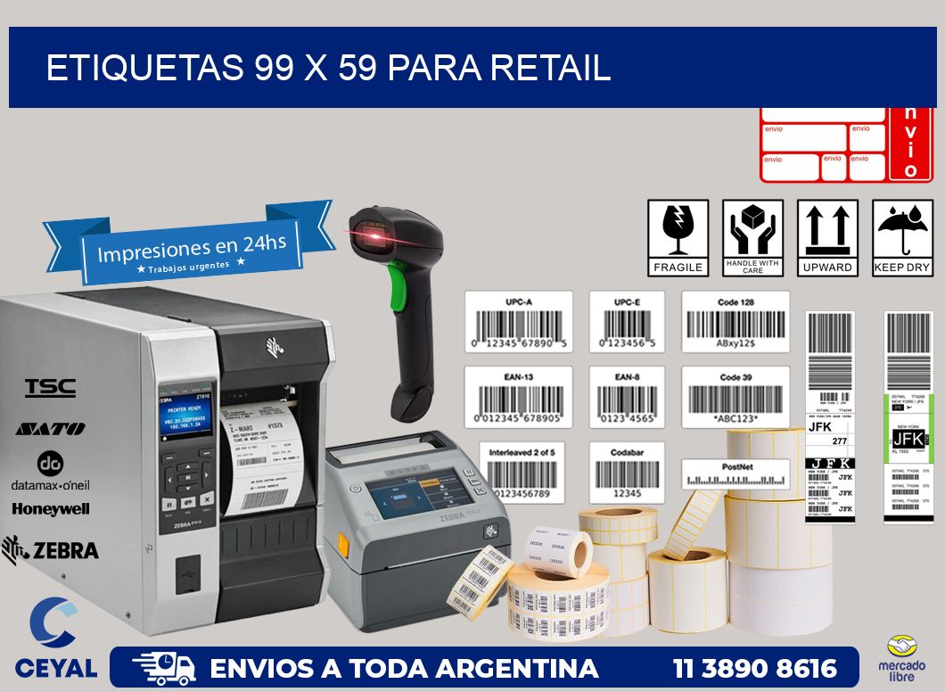 ETIQUETAS 99 x 59 PARA RETAIL