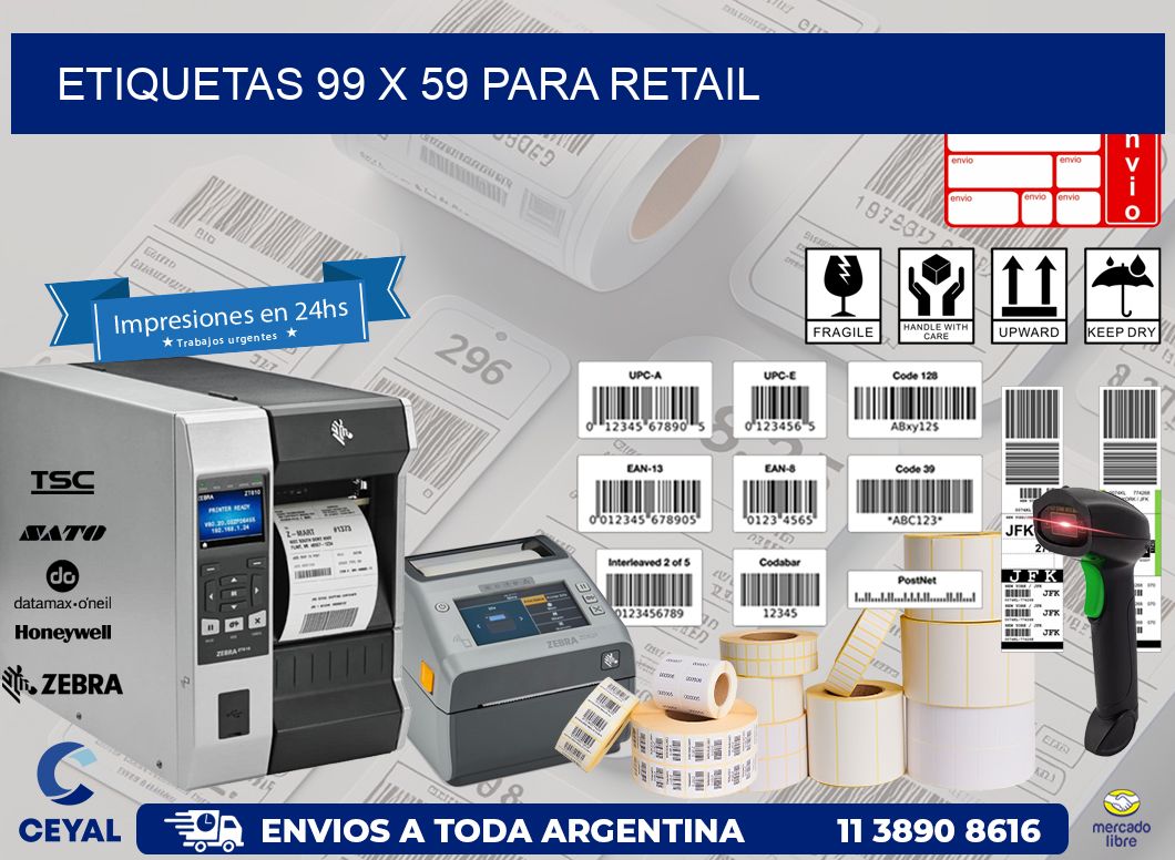 ETIQUETAS 99 x 59 PARA RETAIL