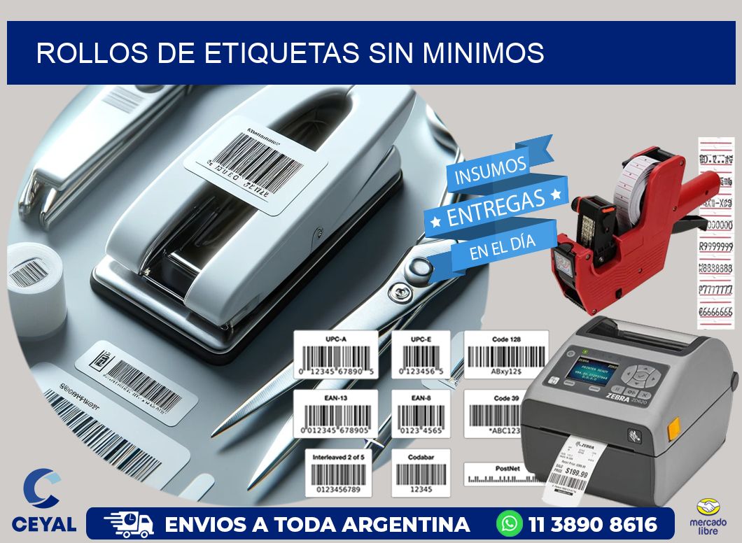 ROLLOS DE ETIQUETAS sin minimos