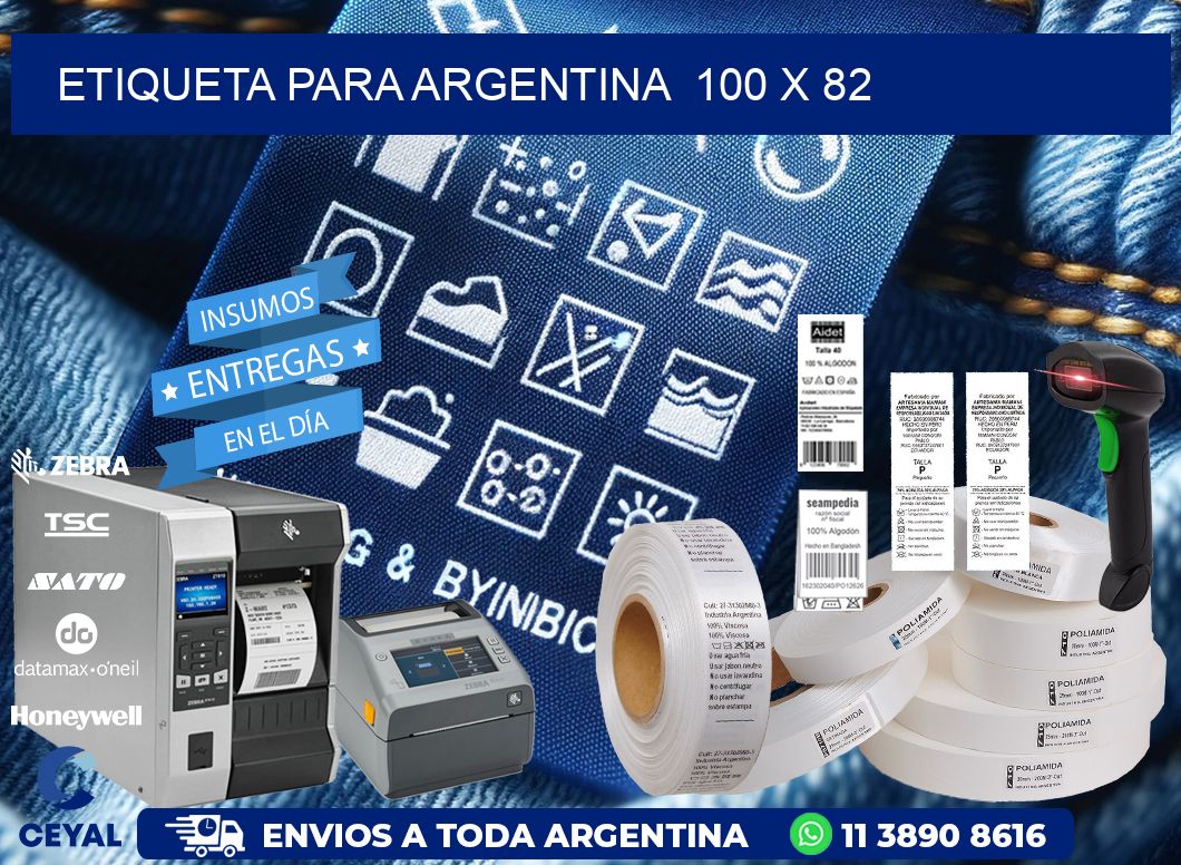 etiqueta para Argentina  100 x 82