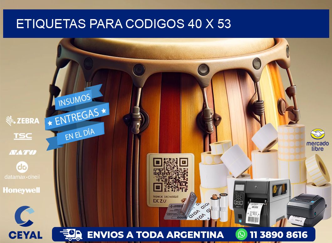 etiquetas para codigos 40 x 53