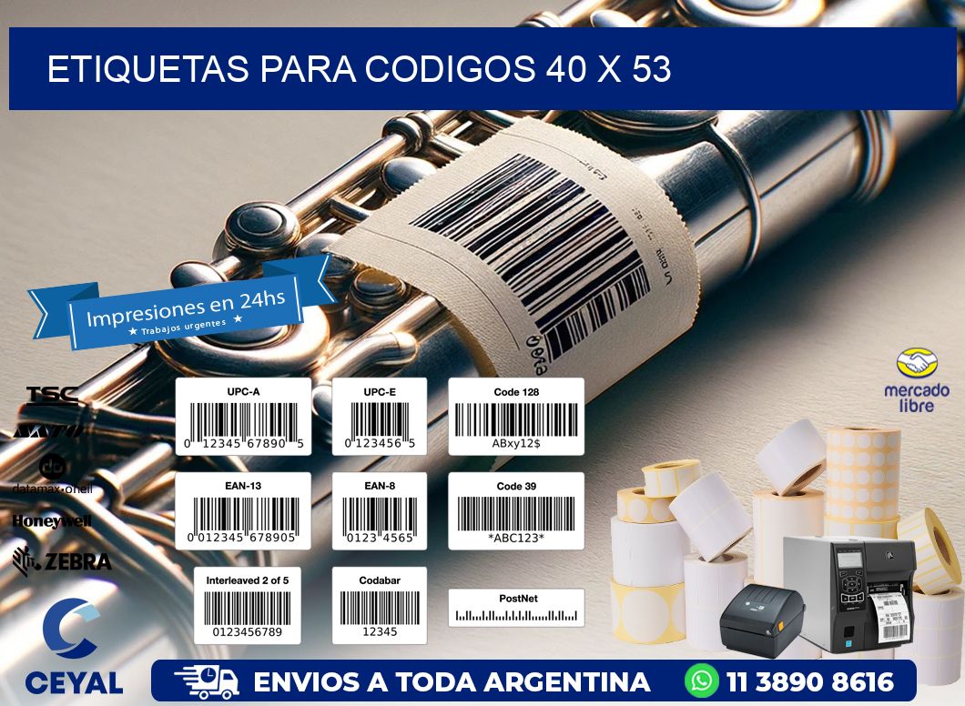etiquetas para codigos 40 x 53