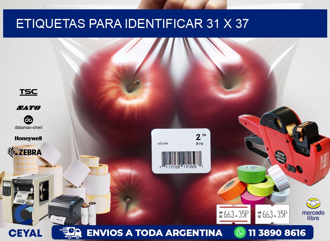 etiquetas para identificar 31 x 37