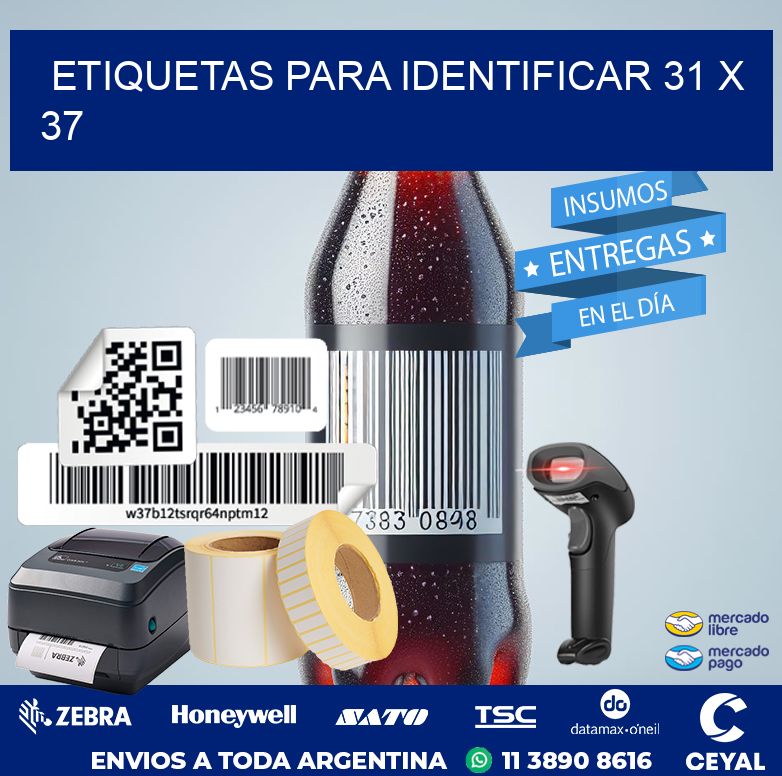 etiquetas para identificar 31 x 37