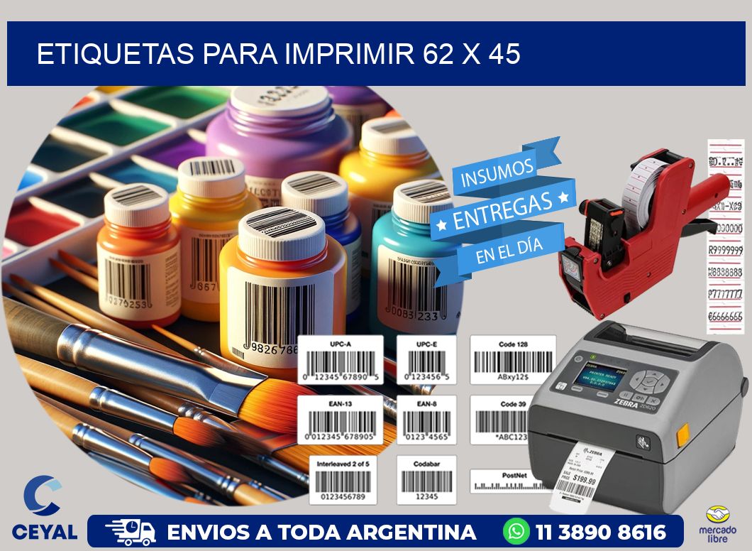 etiquetas para imprimir 62 x 45