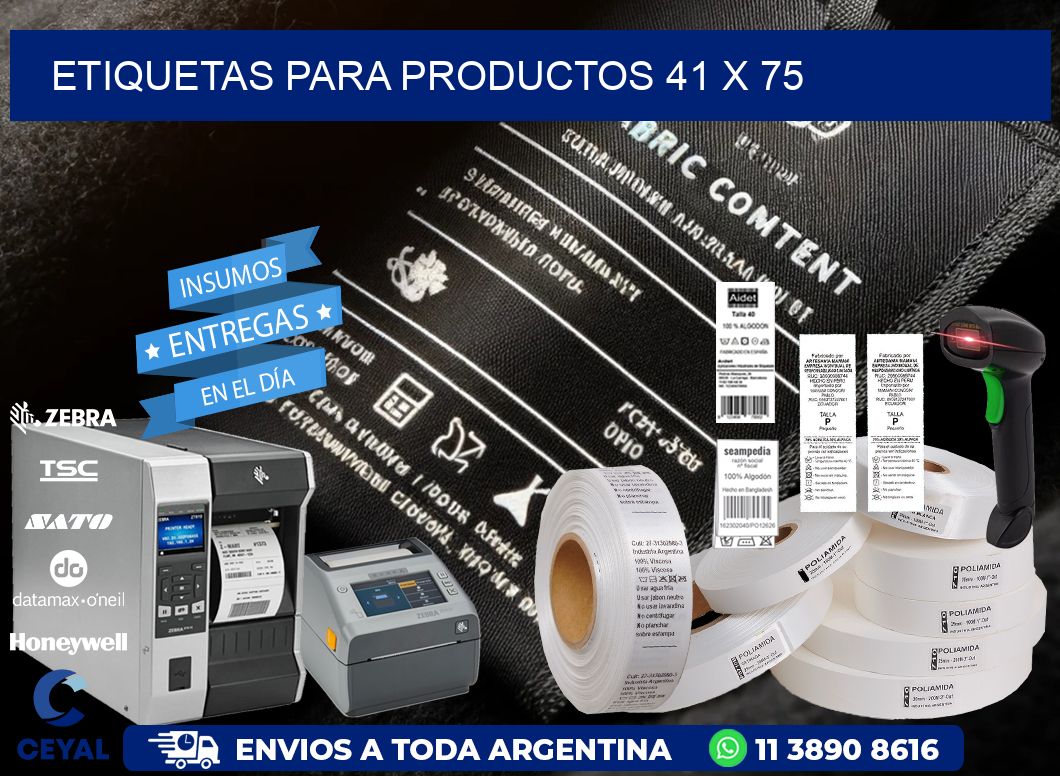 etiquetas para productos 41 x 75