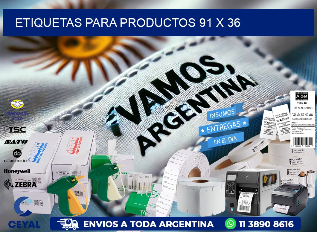 etiquetas para productos 91 x 36