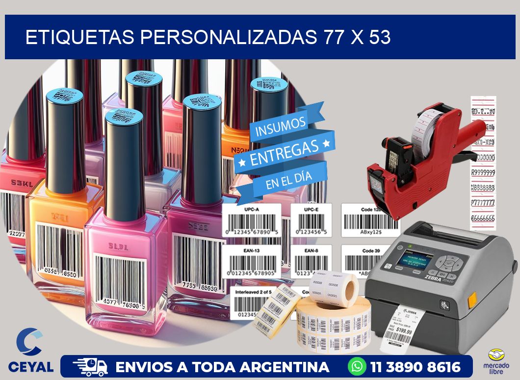 etiquetas personalizadas 77 x 53