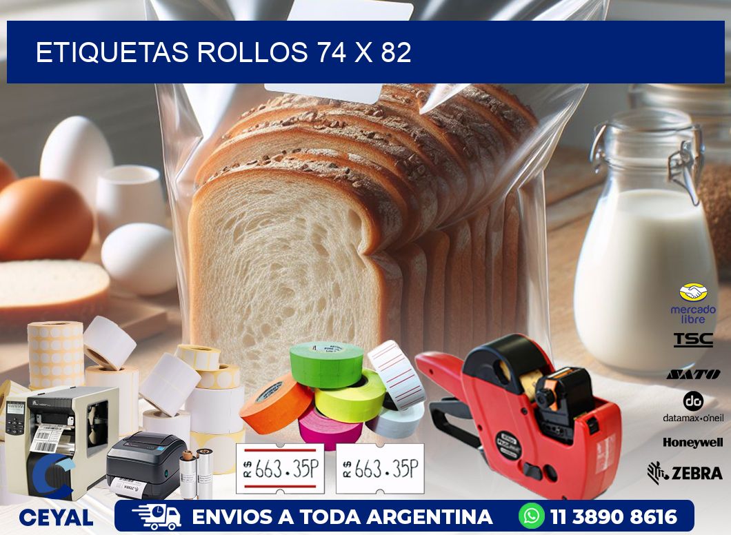 etiquetas rollos 74 x 82