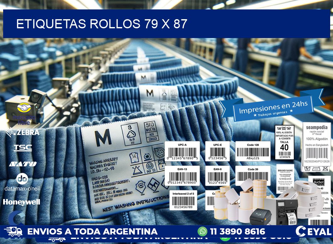 etiquetas rollos 79 x 87