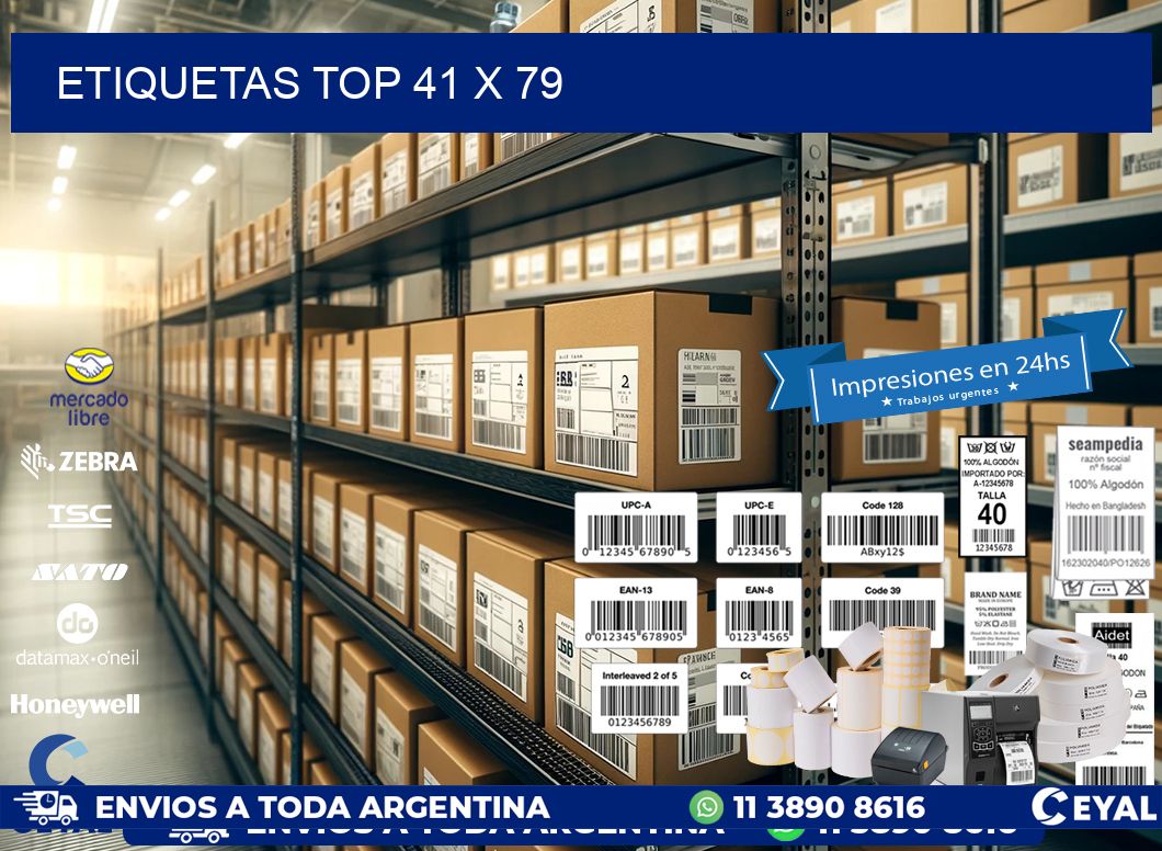 etiquetas top 41 x 79