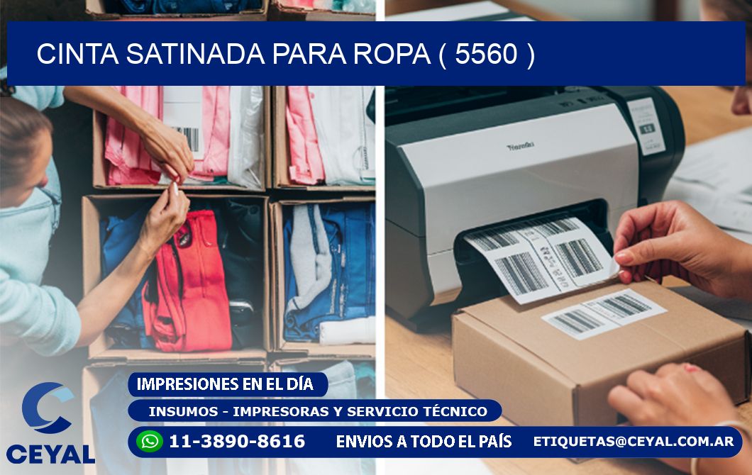 CINTA SATINADA PARA ROPA ( 5560 )