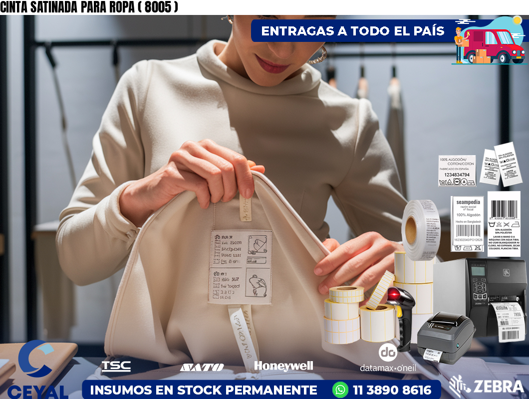 CINTA SATINADA PARA ROPA ( 8005 )