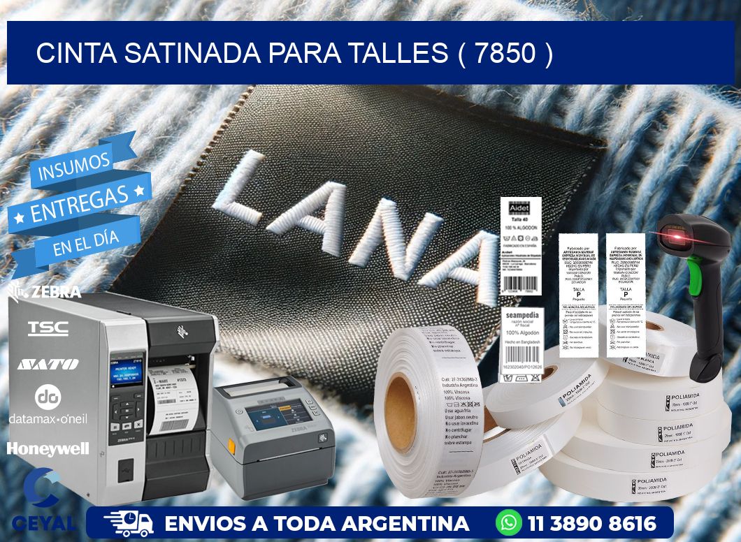 CINTA SATINADA PARA TALLES ( 7850 )