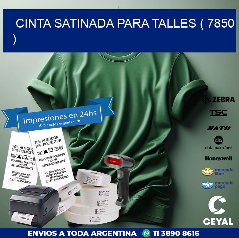 CINTA SATINADA PARA TALLES ( 7850 )