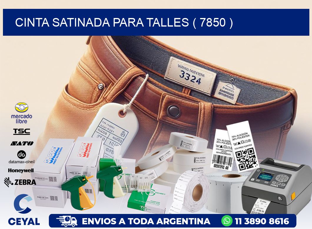 CINTA SATINADA PARA TALLES ( 7850 )