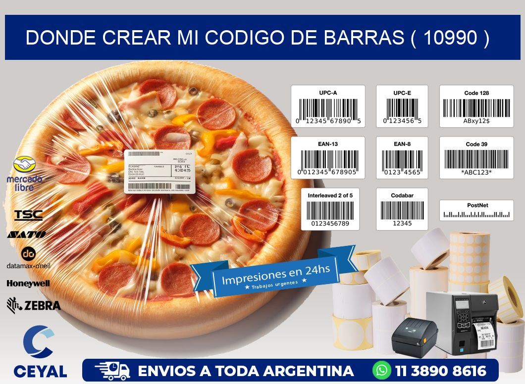 DONDE CREAR MI CODIGO DE BARRAS ( 10990 )