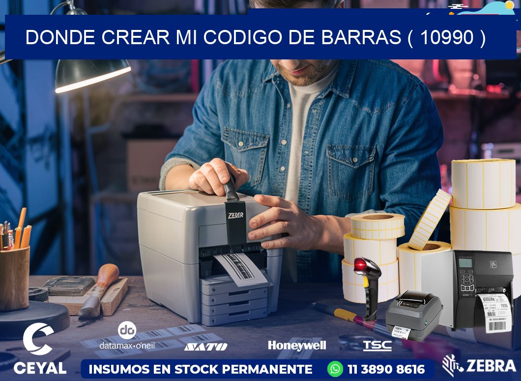 DONDE CREAR MI CODIGO DE BARRAS ( 10990 )