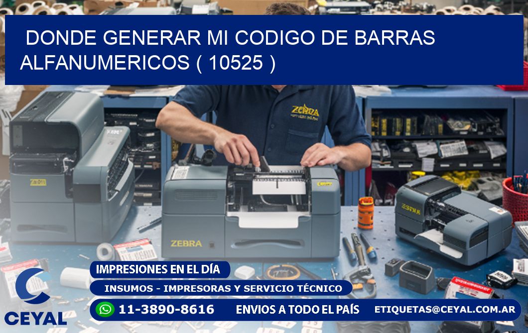 DONDE GENERAR MI CODIGO DE BARRAS ALFANUMERICOS ( 10525 )