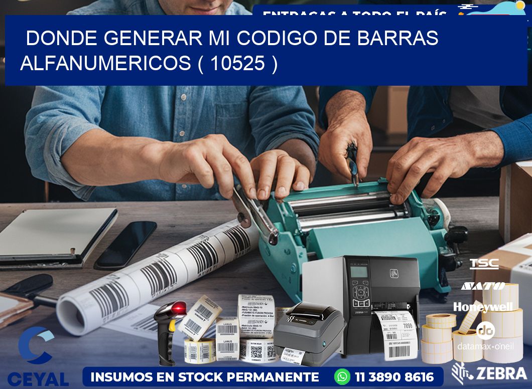 DONDE GENERAR MI CODIGO DE BARRAS ALFANUMERICOS ( 10525 )