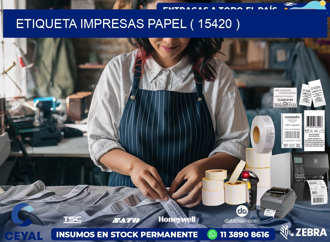 ETIQUETA IMPRESAS PAPEL ( 15420 )