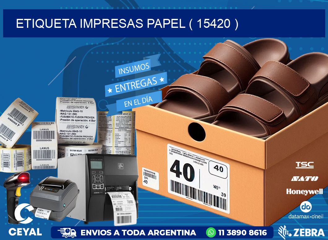 ETIQUETA IMPRESAS PAPEL ( 15420 )