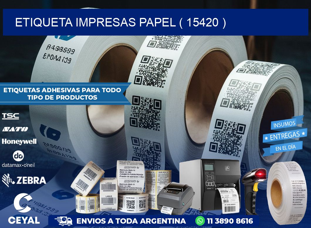 ETIQUETA IMPRESAS PAPEL ( 15420 )