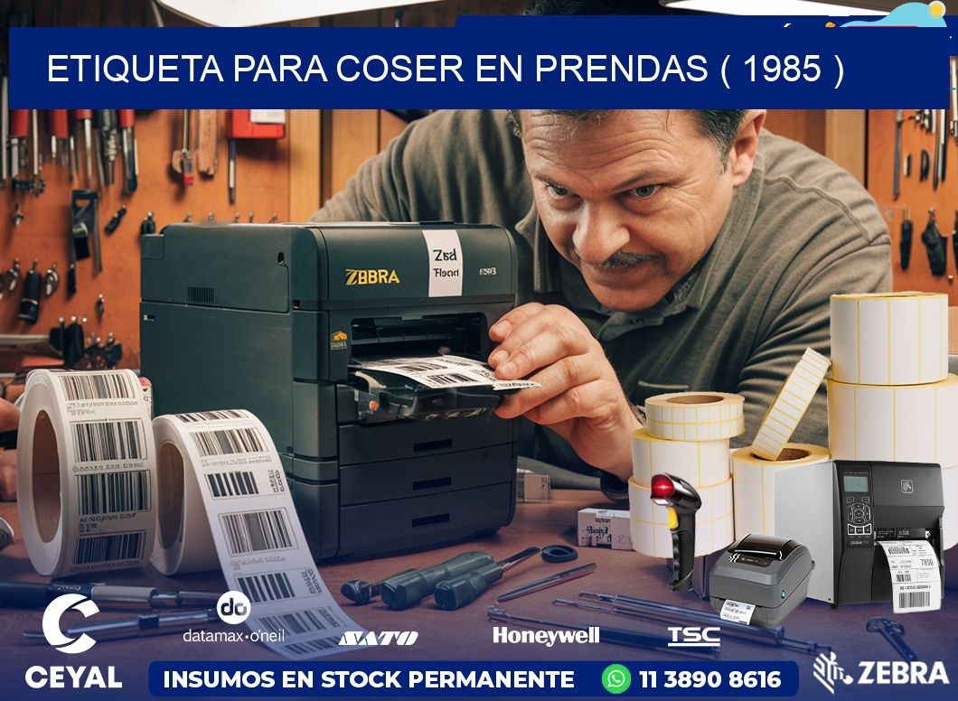 ETIQUETA PARA COSER EN PRENDAS ( 1985 )