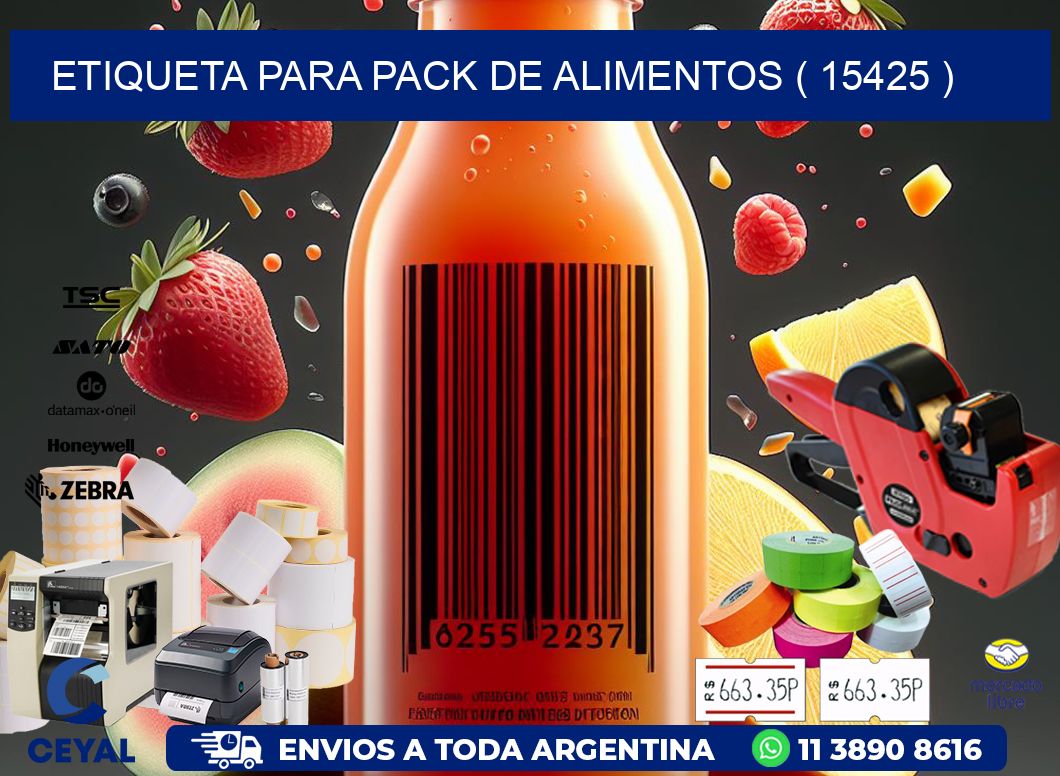 ETIQUETA PARA PACK DE ALIMENTOS ( 15425 )